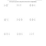 The Order Of Operations With Positive Fractions Two Steps H Math