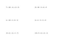 The Order Of Operations With Whole Numbers And No Exponents Four Steps