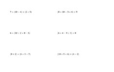 The Order Of Operations With Whole Numbers And No Exponents Four Steps