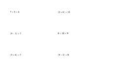 The Order Of Operations With Whole Numbers And No Exponents Two Steps