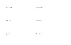 The Order Of Operations With Whole Numbers Two Steps A Math