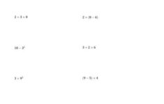 The Order Of Operations With Whole Numbers Two Steps A Math