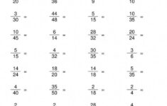 The Reducing Fractions To Lowest Terms A Math Worksheet From The