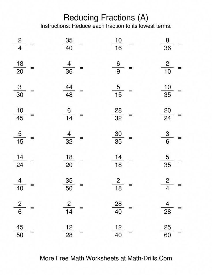 The Reducing Fractions To Lowest Terms A Math Worksheet From The 