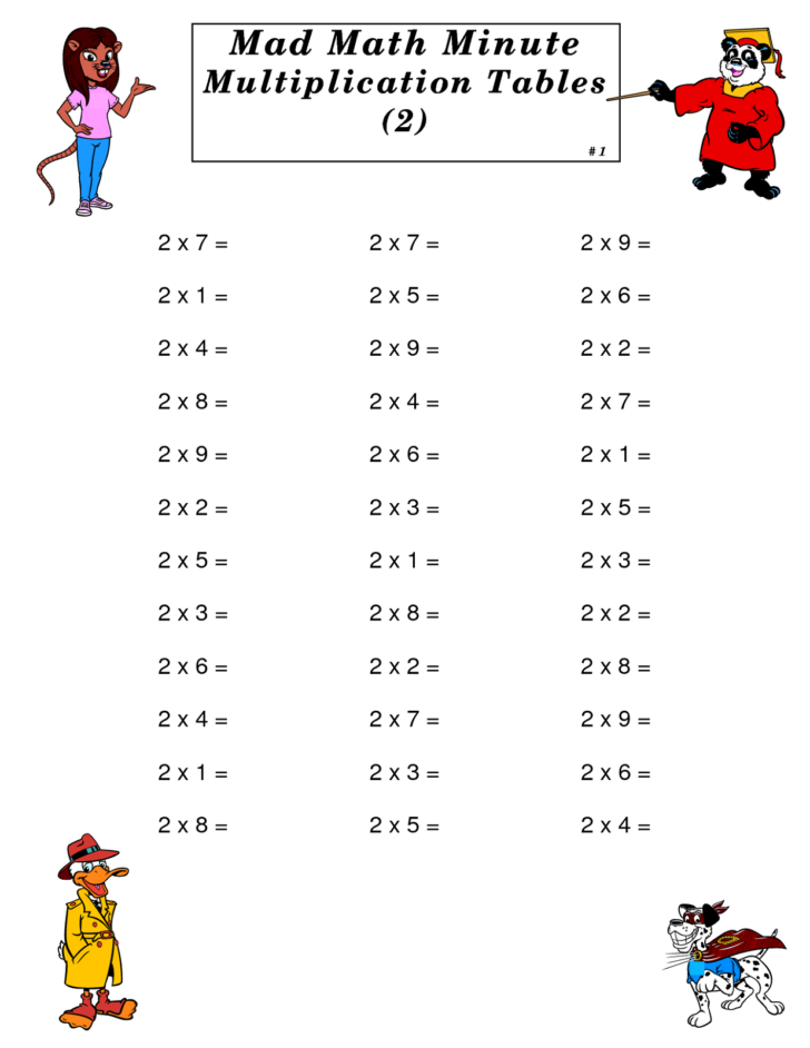 Math Aids Worksheet Times Tables Drill