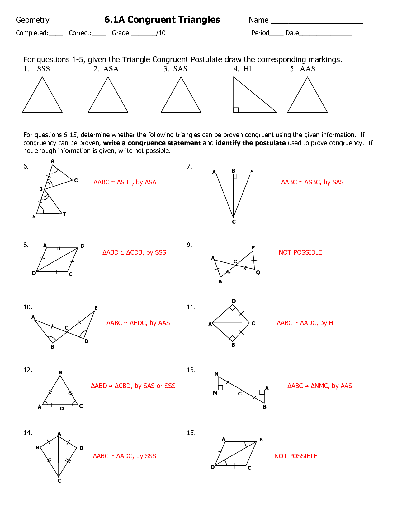 Triangle Congruence Worksheet Google Search Triangle Worksheet 