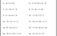 Use These Free Algebra Worksheets To Practice Your Order Of Operations