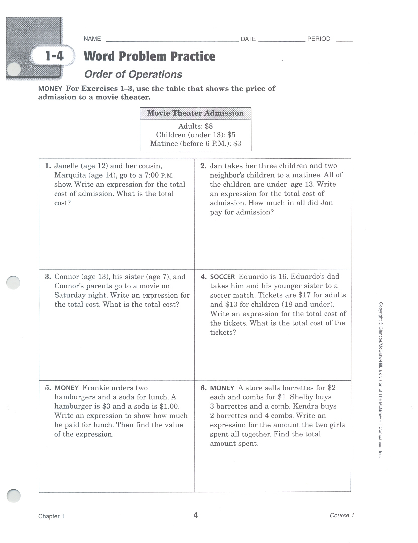 Worksheet Order Of Operations Word Problems Grass Fedjp Worksheet 